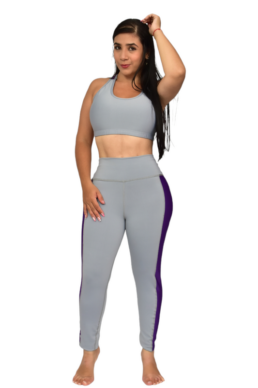 LEGGINS COMBINADO SET 2 PIEZAS SUPLEX GRIS CLARO oversilvercolombia
