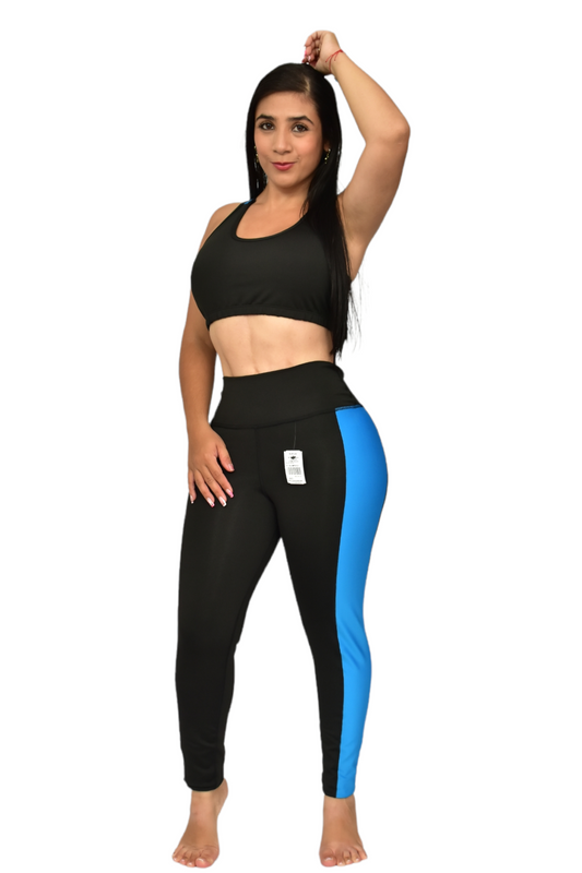 LEGGINS COMBINADO SET 2 PIEZAS SUPLEX NEGRO oversilvercolombia
