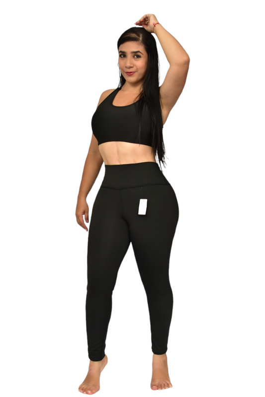 LEGGINS  SET 2 PIEZAS SUPLEX NEGRO oversilvercolombia