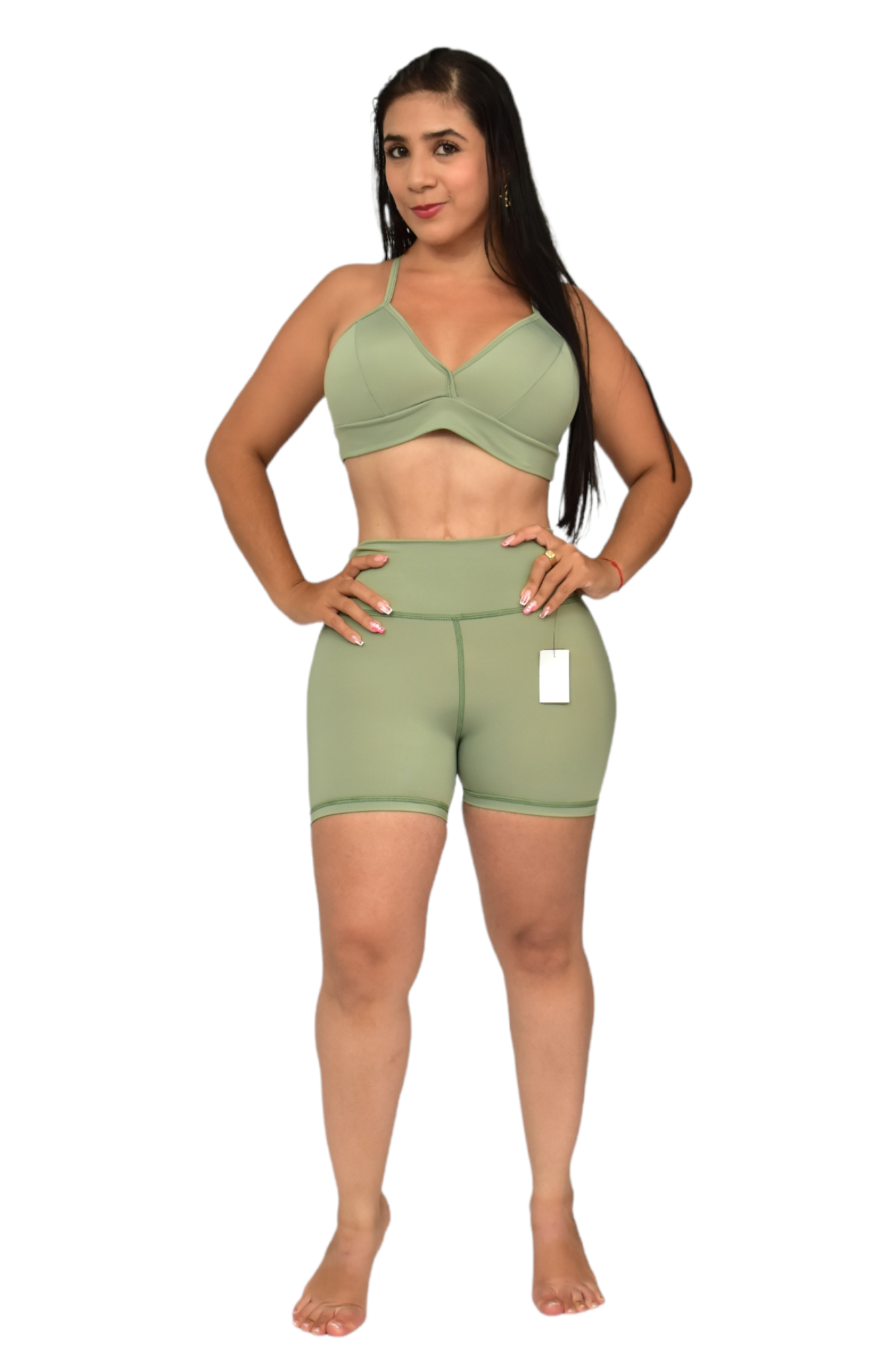 SHORT SET 2 PIEZAS NEWGYM VERDE MILITAR CLARO oversilvercolombia