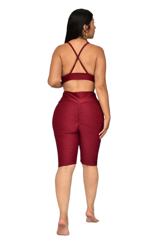 BIKER PUSH UP SET 2 PIEZAS TEXTURIZADO VINOTINTO oversilvercolombia