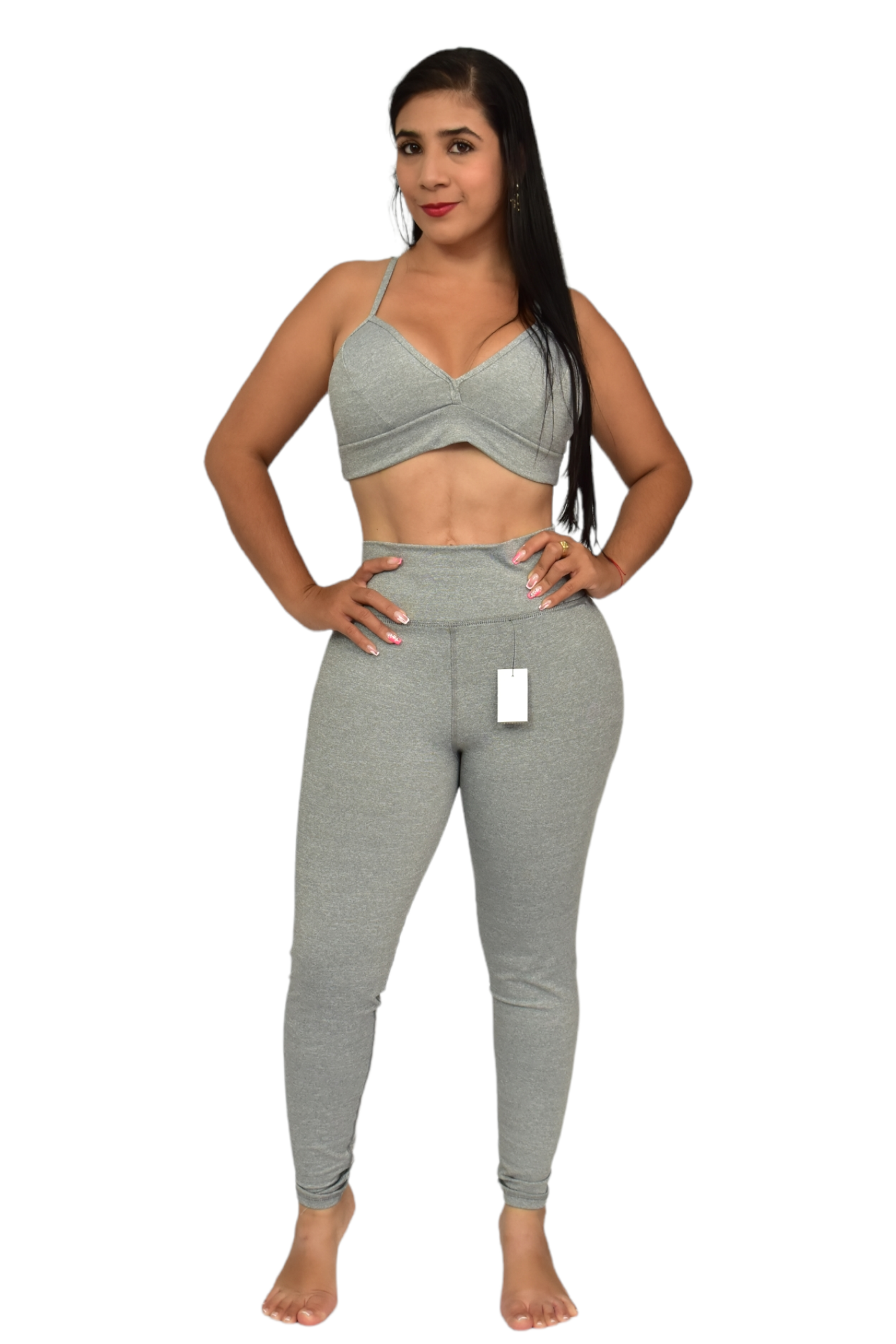 LEGGINS  SET 2 PIEZAS SUPLEX GRIS JASPE oversilvercolombia