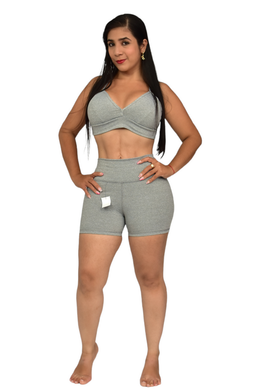 SHORT SET 2 PIEZAS SUPLEX GRIS JASPE oversilvercolombia
