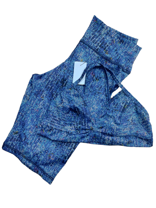 BIKER SET 2 PIEZAS SPORTGYM AZUL MILITAR PUNTOS