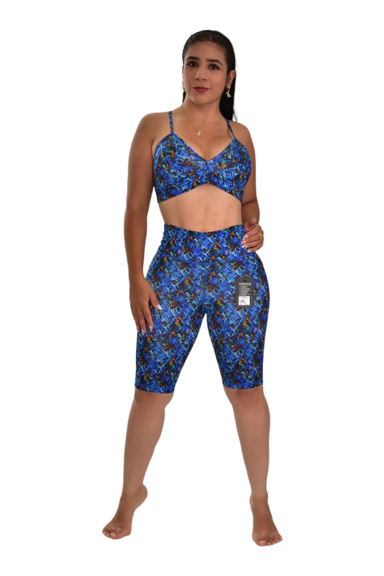 BIKER SET 2 PIEZAS SPORTGYM AZUL REY MANCHAS oversilvercolombia