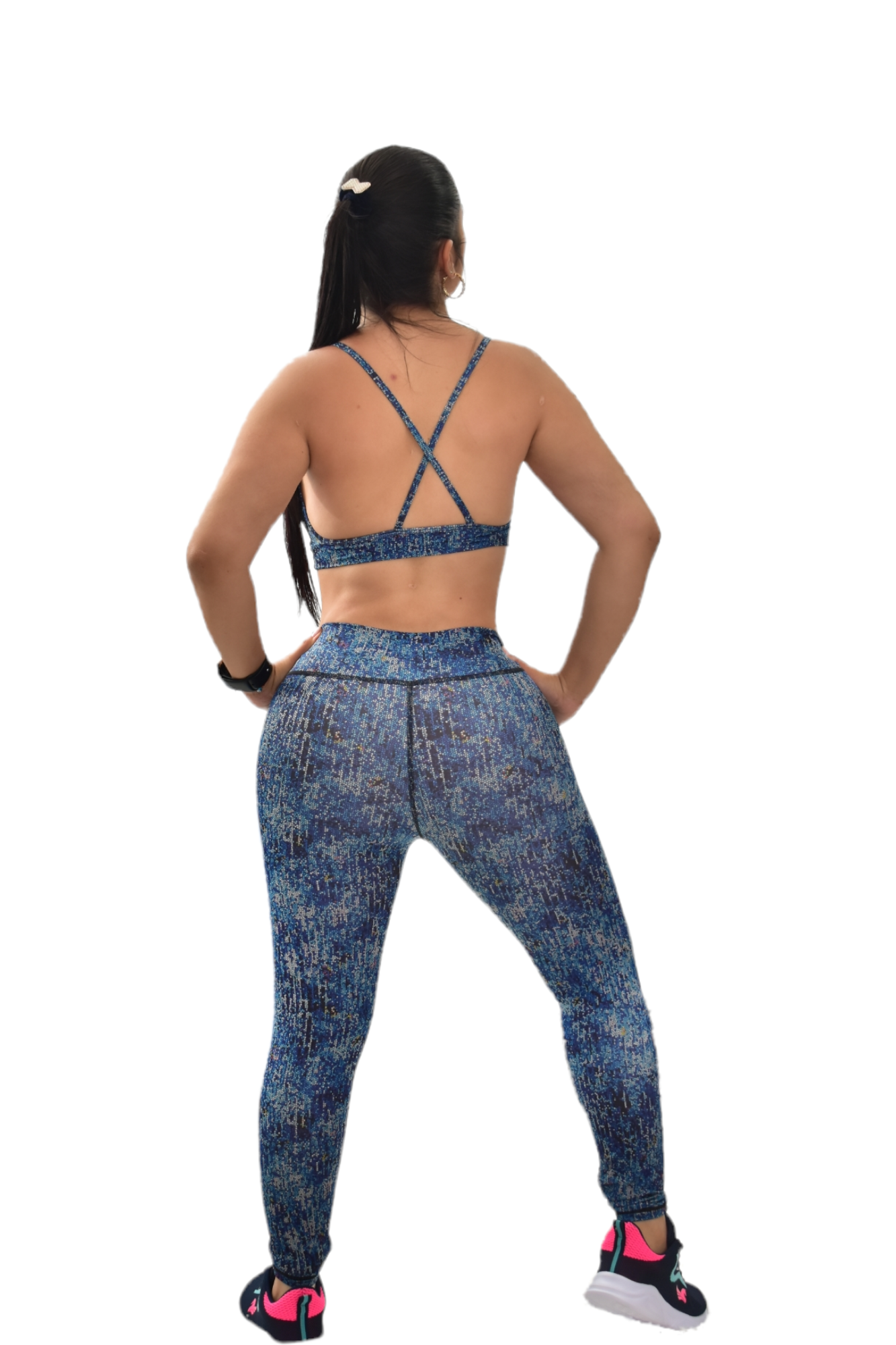 LEGGINS SET 2 PIEZAS SPORTGYM AZUL MANCHAS oversilvercolombia