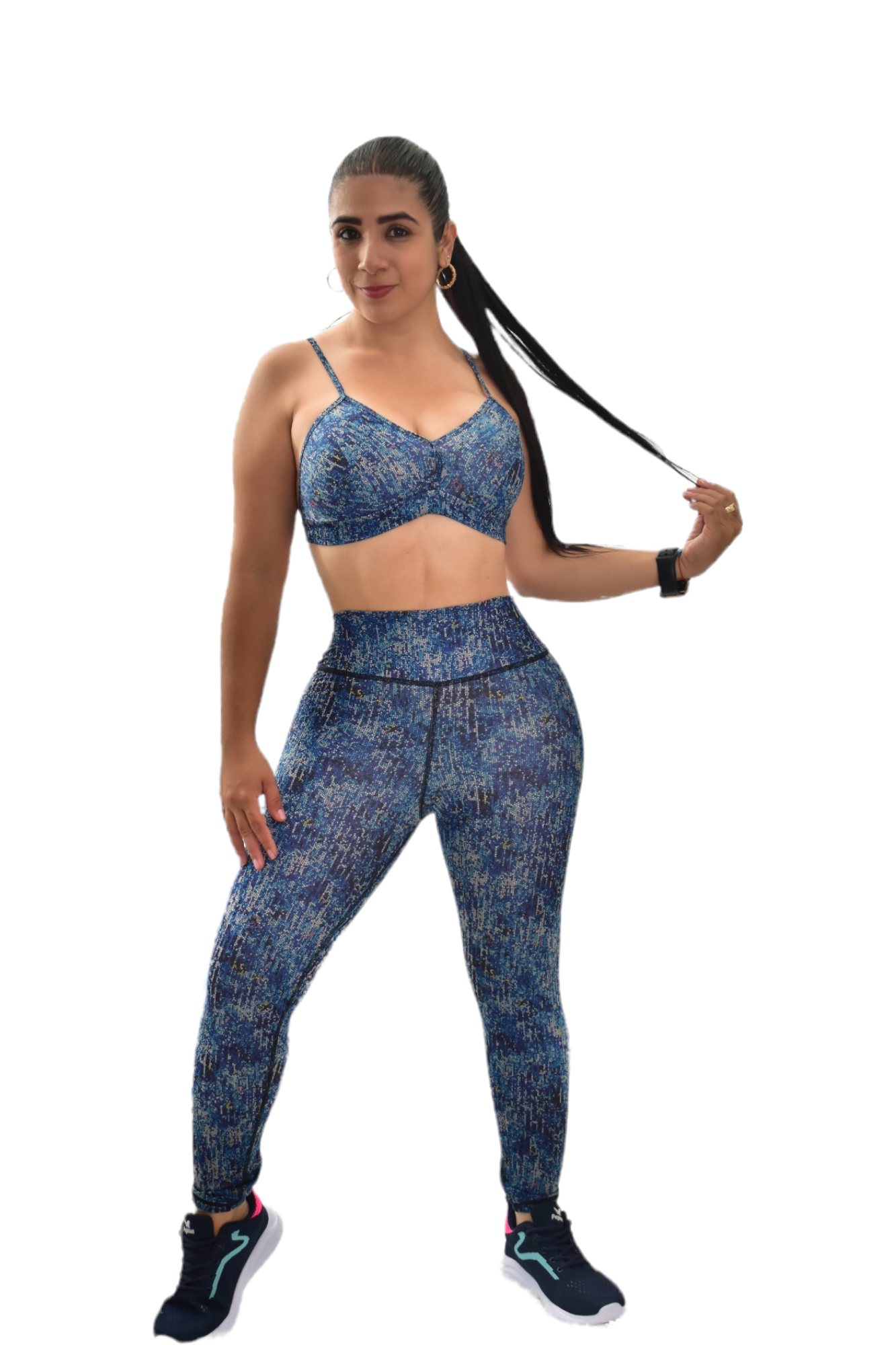 LEGGINS SET 2 PIEZAS SPORTGYM AZUL MANCHAS oversilvercolombia