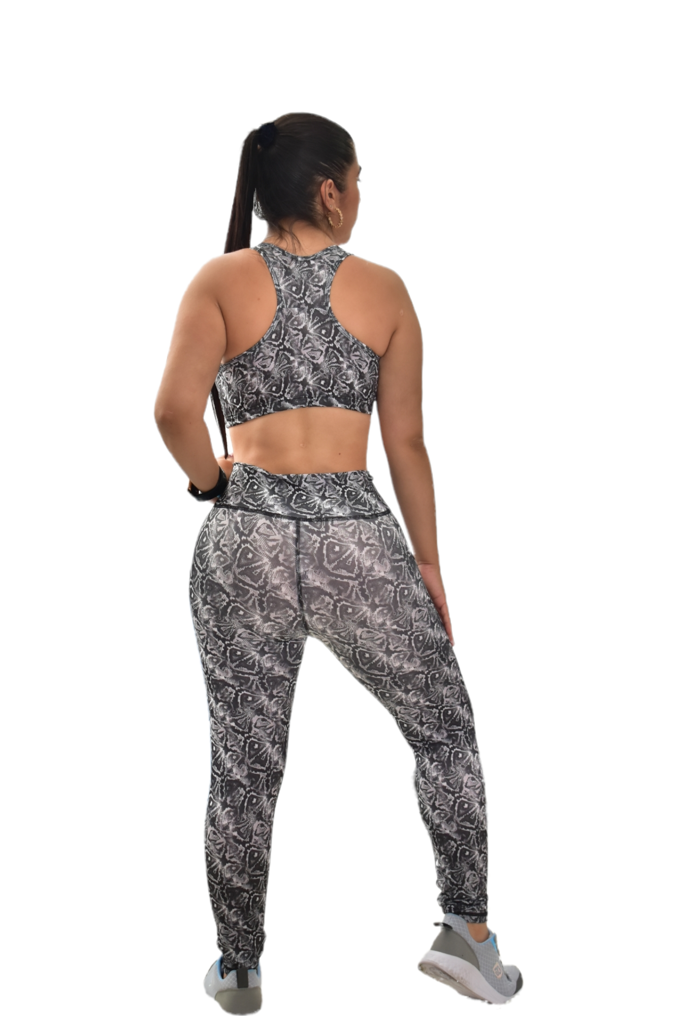 LEGGINS SET 2 PIEZAS SPORTGYM GRIS RAYA DIAGONAL oversilvercolombia