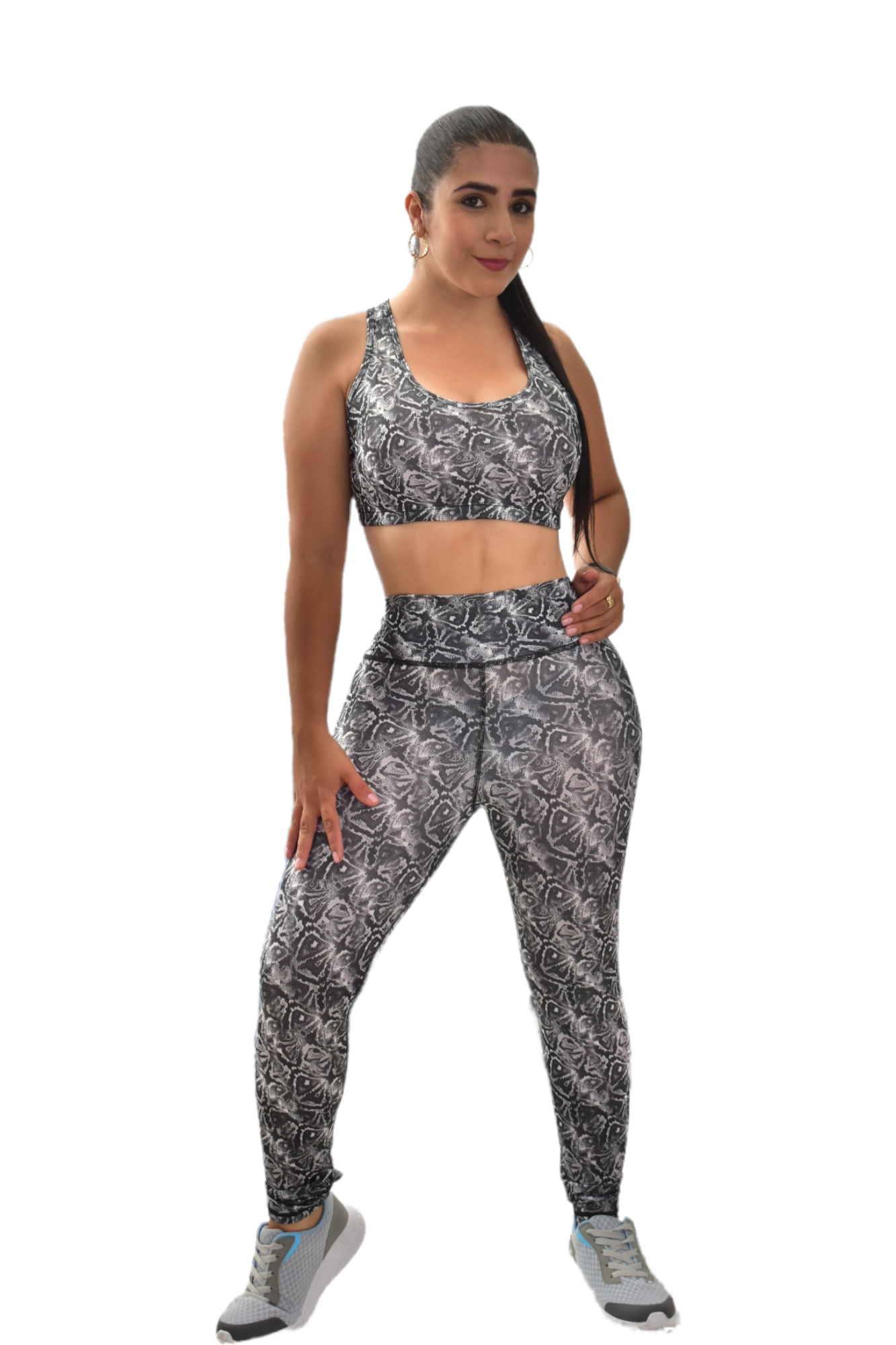 LEGGINS SET 2 PIEZAS SPORTGYM GRIS RAYA DIAGONAL oversilvercolombia