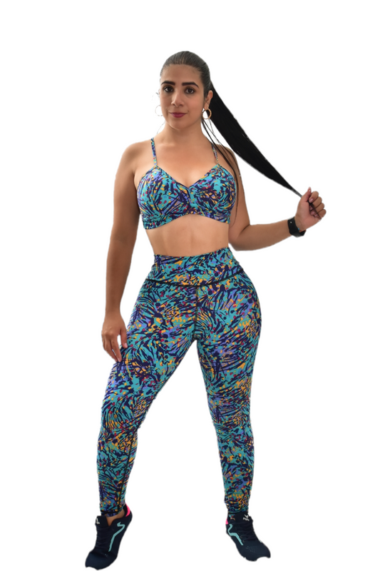 LICRA SET 2 PIEZAS SPORTGYM AZUL RAYA oversilvercolombia