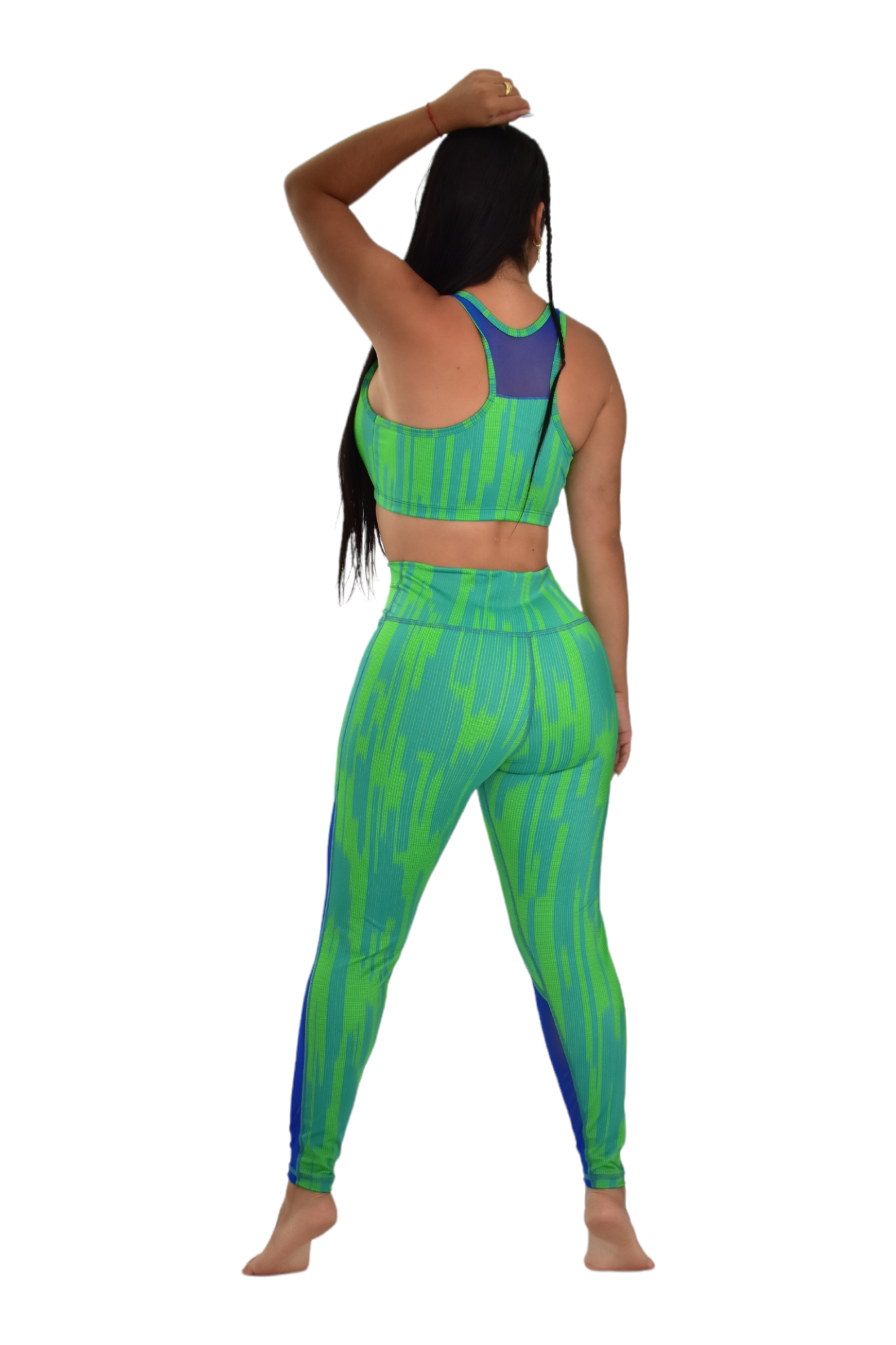 LEGGINS COMBINADA SET 2 PIEZAS SPORTGYM VERDE RELLAS oversilvercolombia