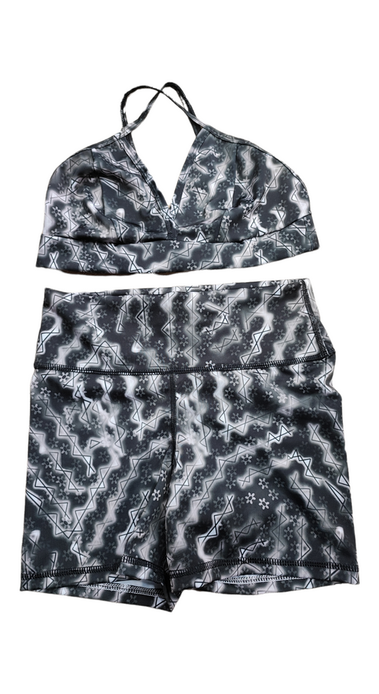 SHORT SET 2 PIEZAS SPORTGYM NEGRO MANCHAS oversilvercolombia