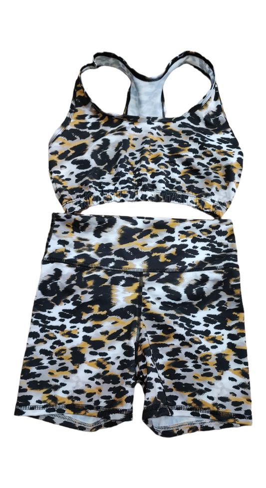 SHORT SET 2 PIEZAS SPORTGYM LEOPARDO MANCHAS oversilvercolombia