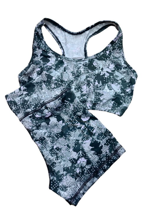 SHORT SET 2 PIEZAS SPORTGYM NEGRO PUNTOS GRIS oversilvercolombia