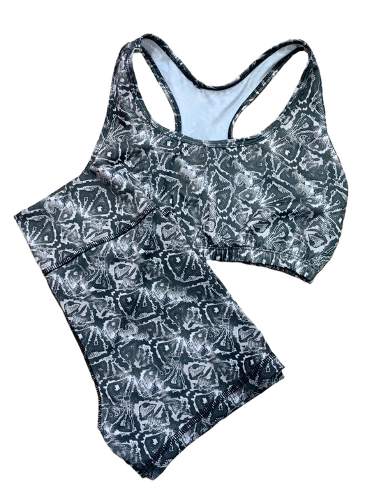 SHORT SET 2 PIEZAS SPORTGYM ROMBO GRIS oversilvercolombia