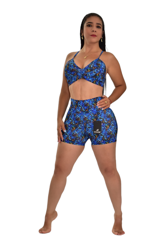 SHORT SET 2 PIEZAS SPORTGYM AZUL MANCHAS oversilvercolombia