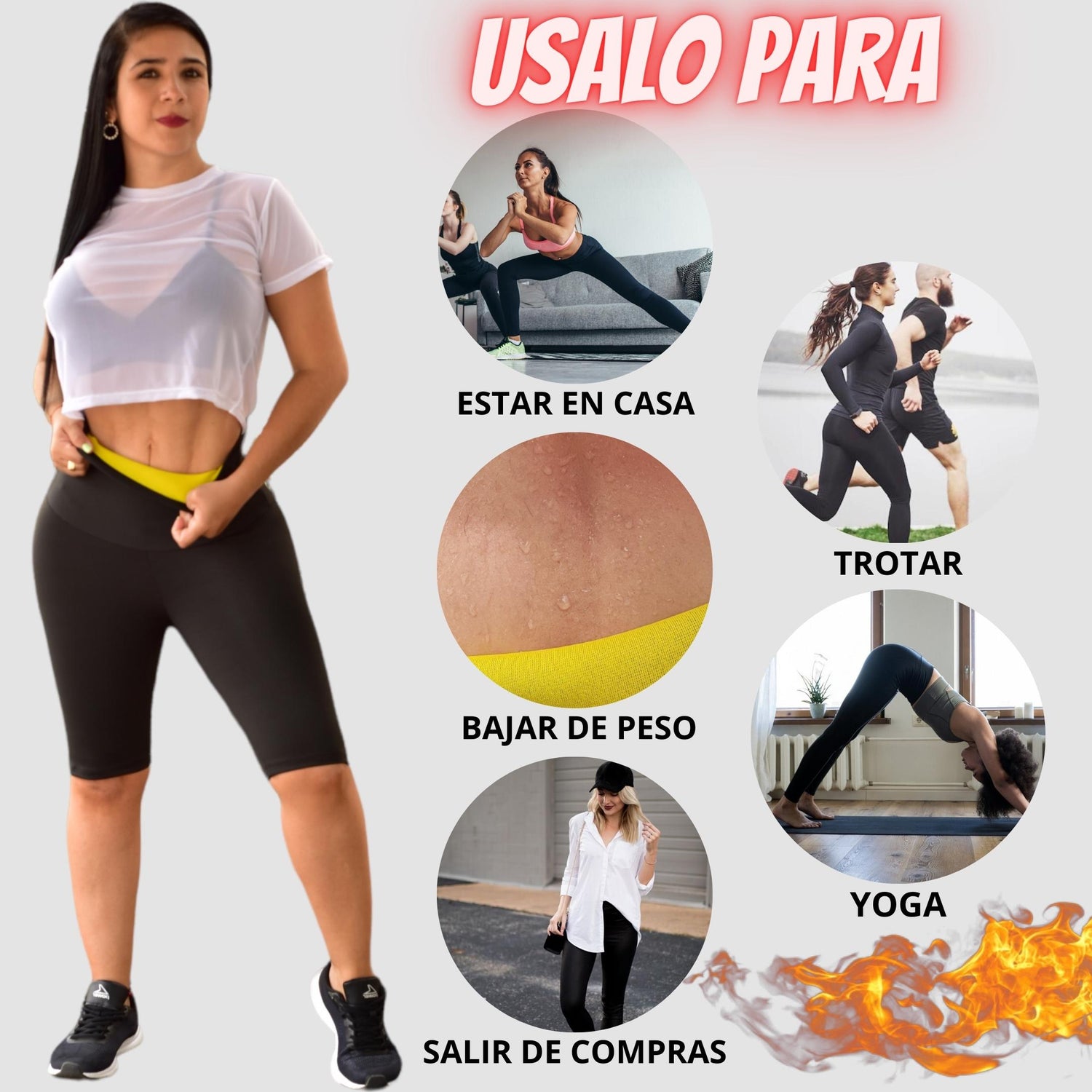 LEGGINS CON FAJA EN NEOPRENO TELA SUPLEX