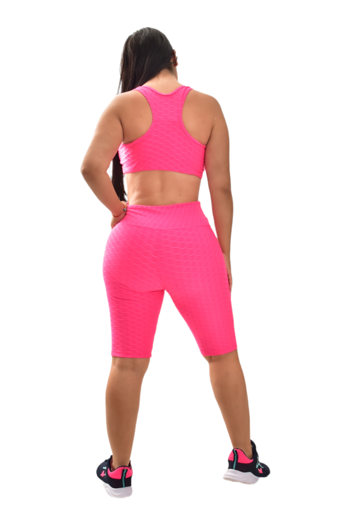 BIKER SET 2 PIEZAS TEXTURIZADO FUCSIA oversilvercolombia