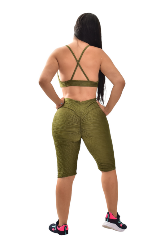 BIKER PUSH UP SET 2 PIEZAS TEXTURIZADO VERDE MILITAR oversilvercolombia