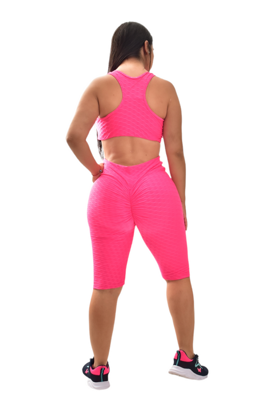 BIKER PUSH UP SET 2 PIEZAS TEXTURIZADO FUCSIA oversilvercolombia
