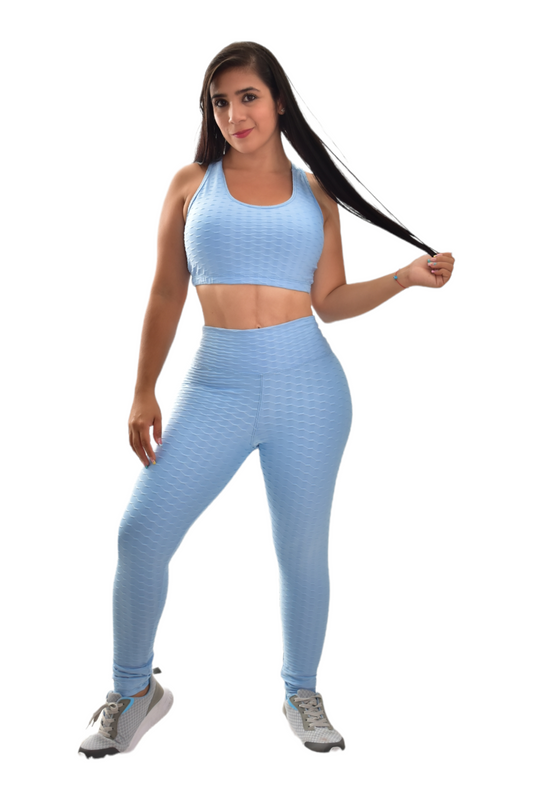 LEGGINS SET 2 PIEZAS TEXTURIZADO AZUL CLARO oversilvercolombia