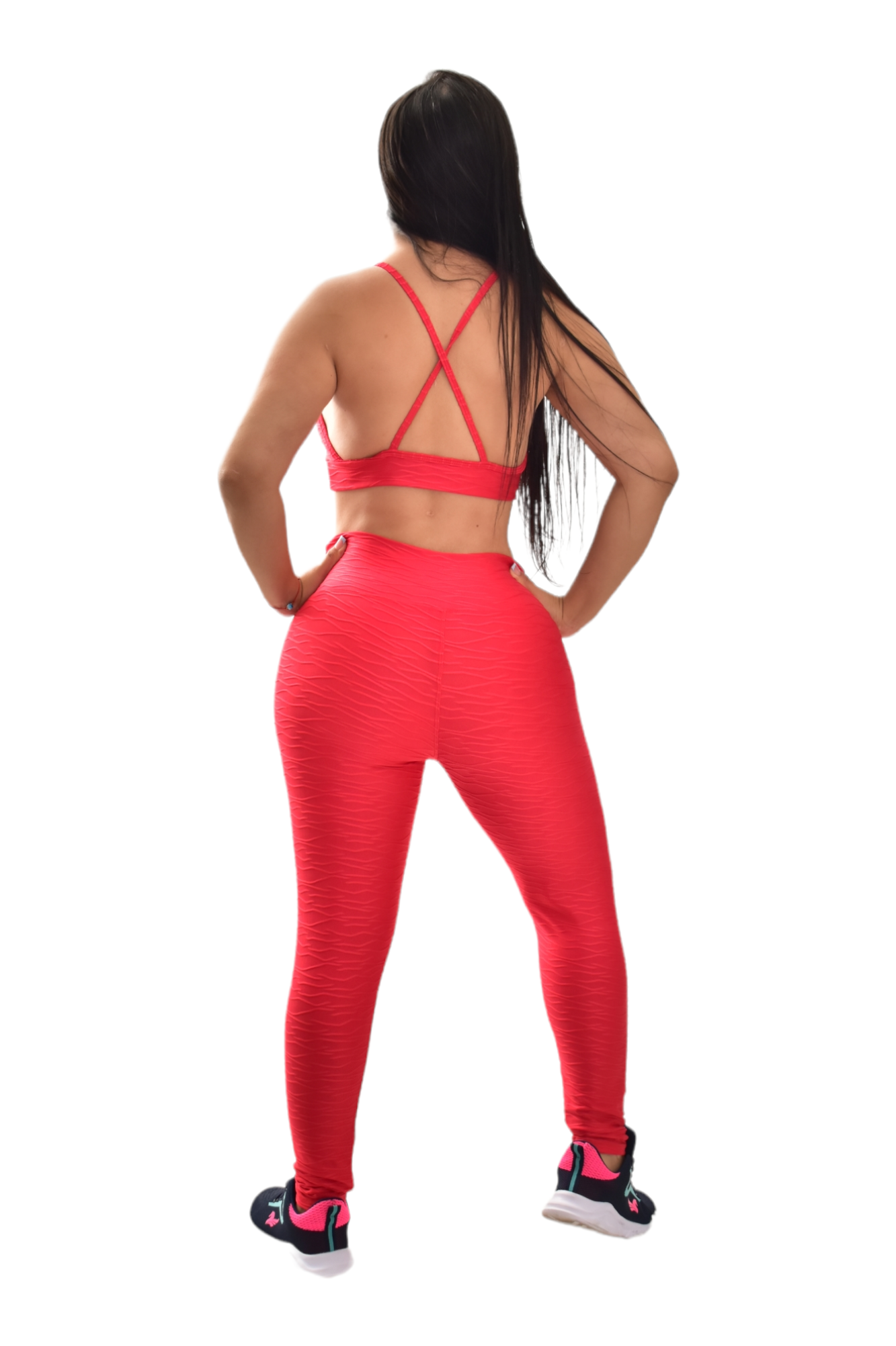 LEGGINS SET 2 PIEZAS TEXTURIZADO ROJO oversilvercolombia