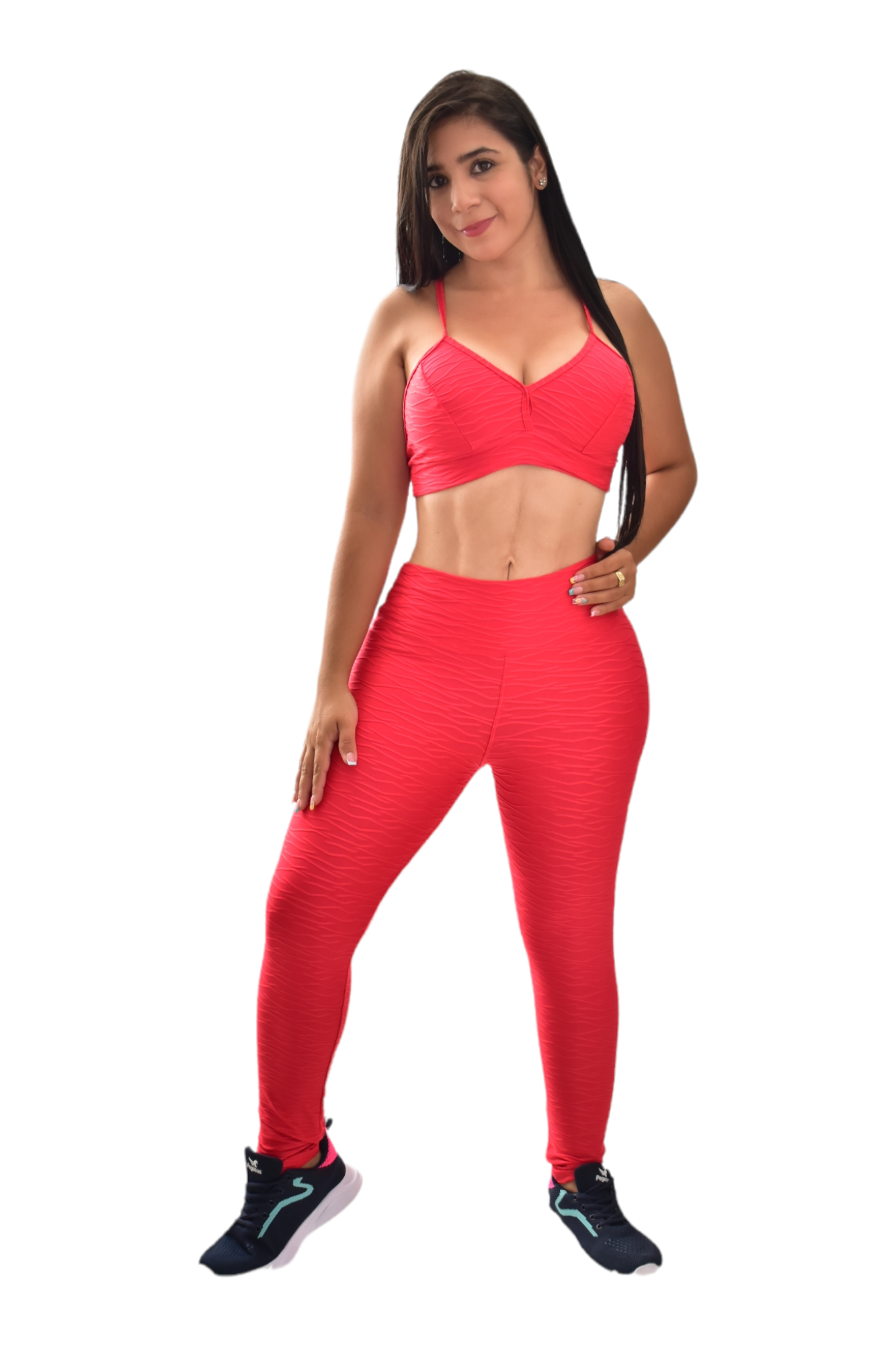 LEGGINS SET 2 PIEZAS TEXTURIZADO ROJO oversilvercolombia