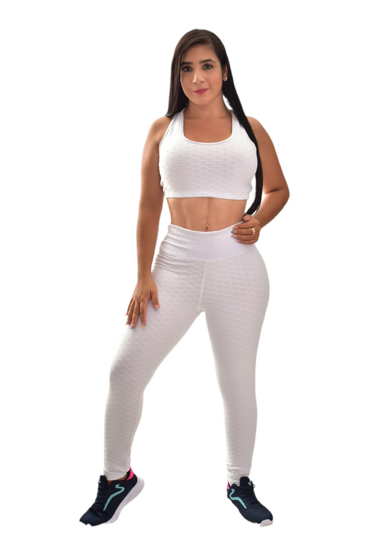 LEGGINS SET 2 PIEZAS TEXTURIZADO BLANCO oversilvercolombia