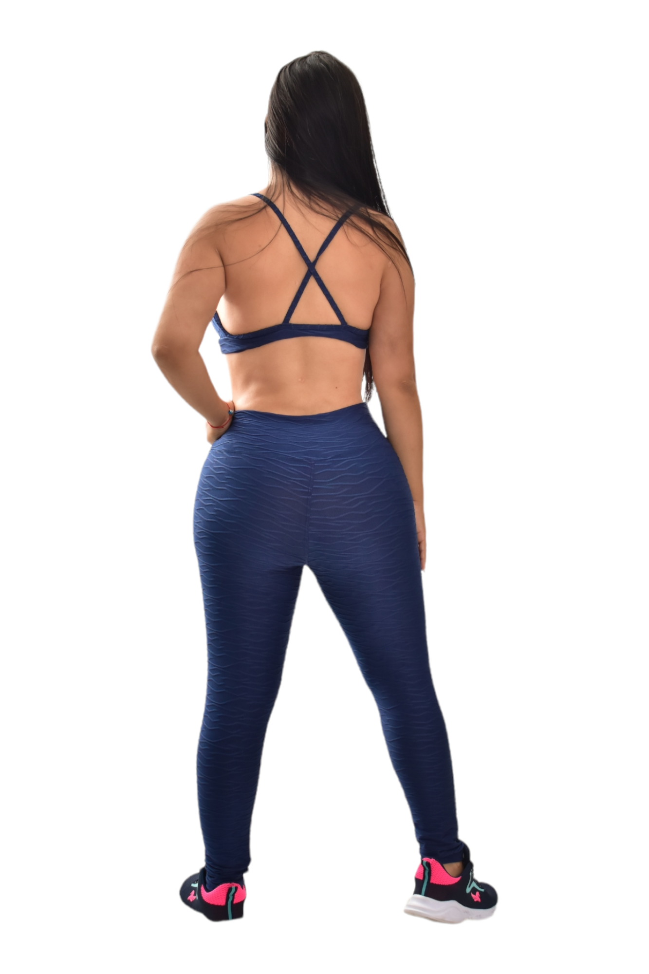 LEGGINS SET 2 PIEZAS TEXTURIZADO AZUL TURQUIE oversilvercolombia