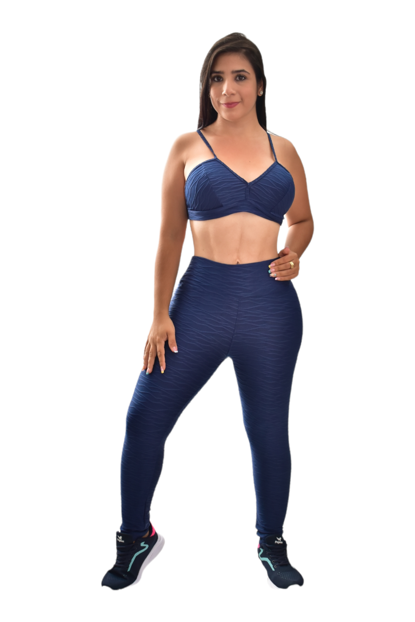 LEGGINS SET 2 PIEZAS TEXTURIZADO AZUL TURQUIE oversilvercolombia