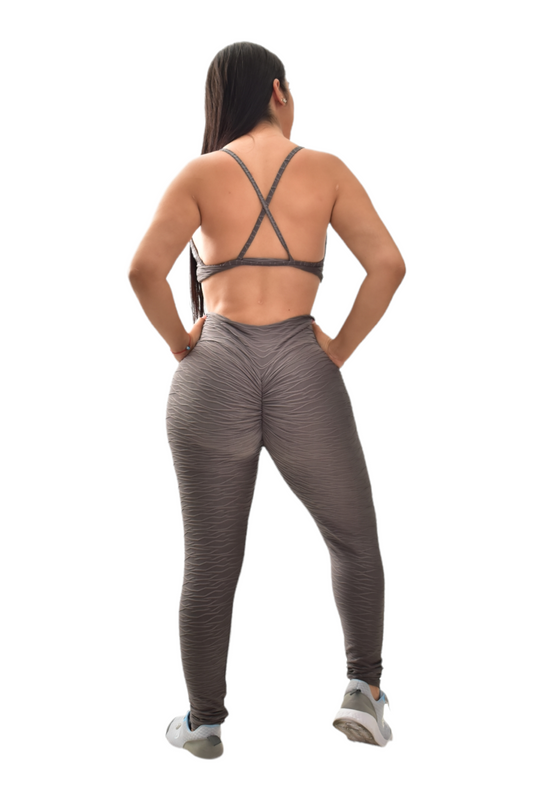 LEGGINS PUSH UP SET 2 PIEZAS TEXTURIZADO GRIS OSCURO oversilvercolombia