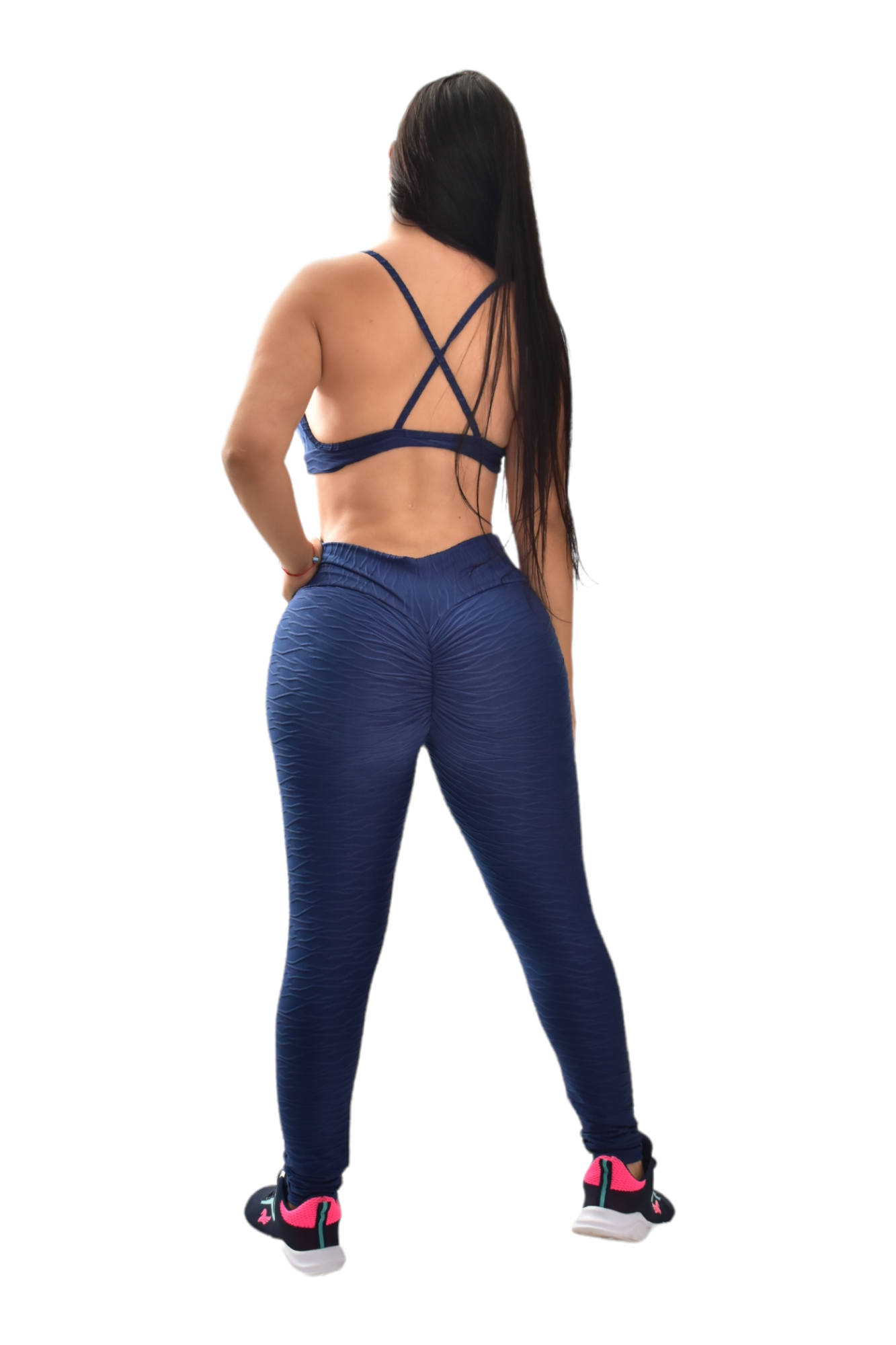 LEGGINS PUSH UP SET 2 PIEZAS TEXTURIZADO AZUL TURQUIE oversilvercolombia