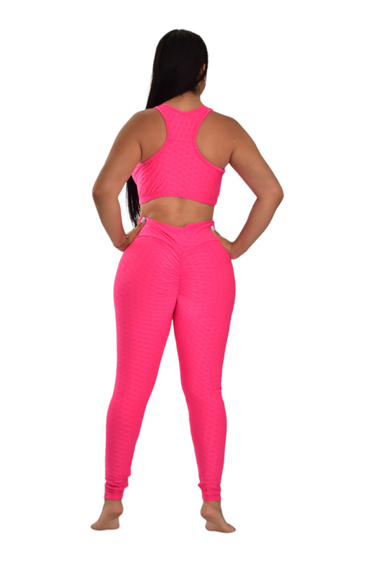 LEGGINS PUSH UP SET 2 PIEZAS TEXTURIZADO FUCSIA oversilvercolombia