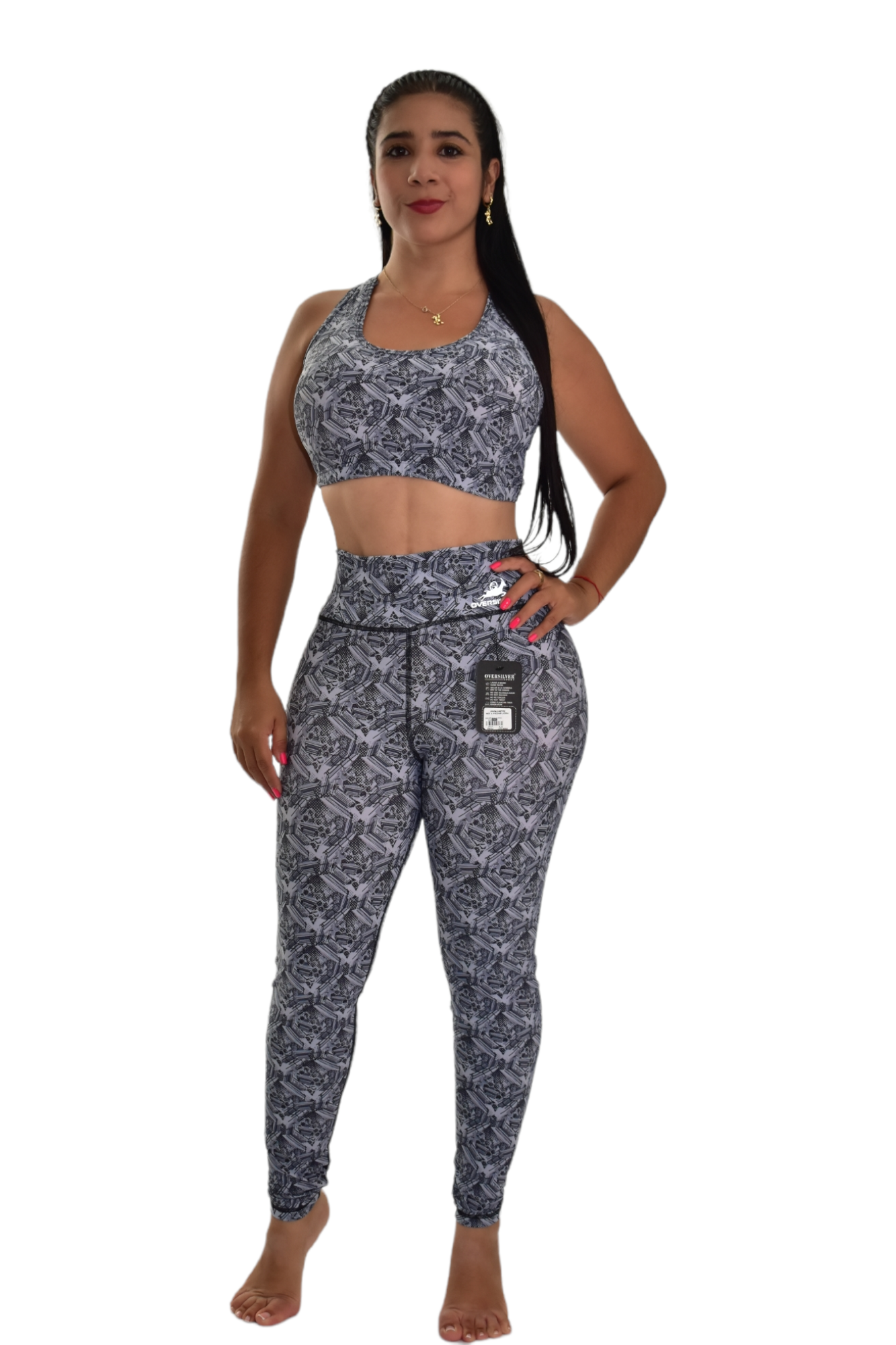 LEGGINS SET 2 PIEZAS PREMIUMTEX GRIS COLMENA oversilvercolombia