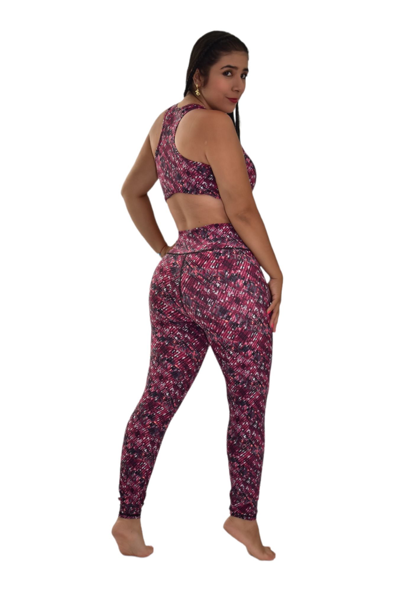 LEGGINS SET 2 PIEZAS PREMIUMTEX VINOTINTO LETRAS oversilvercolombia