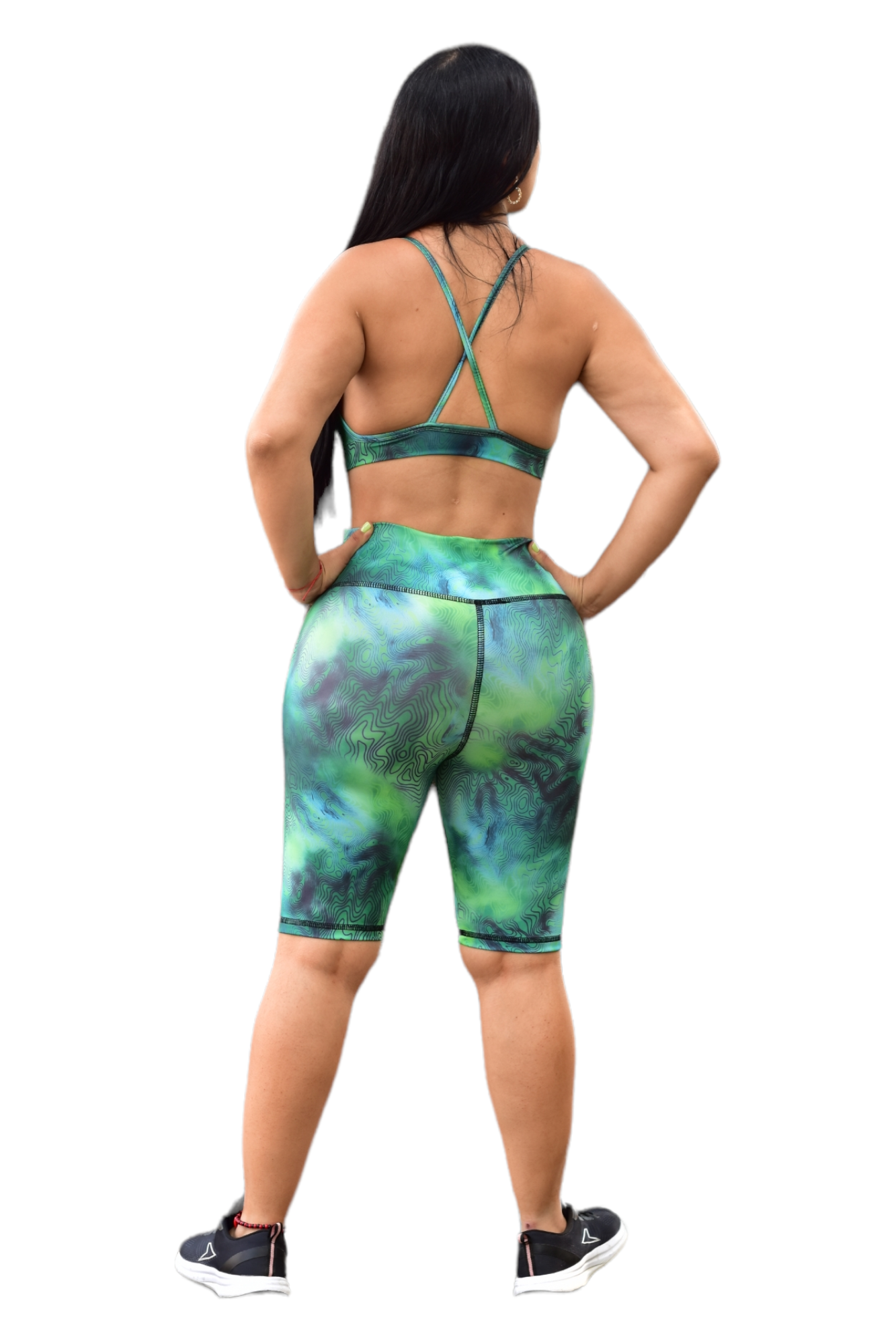 BIKER SET 2 PIEZAS SPORTGYM VERDE ONDAS