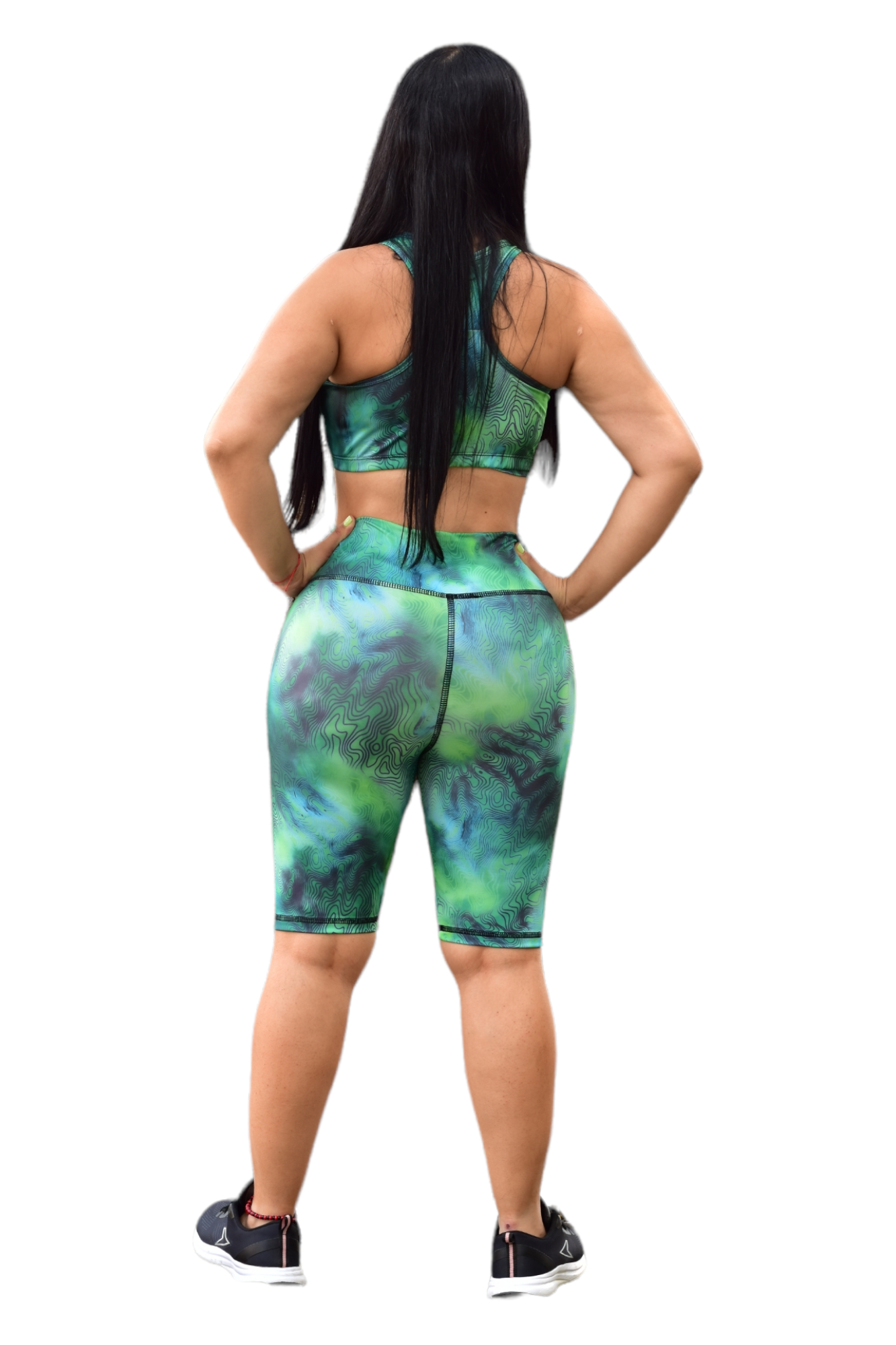 BIKER SET 2 PIEZAS SPORTGYM VERDE ONDAS