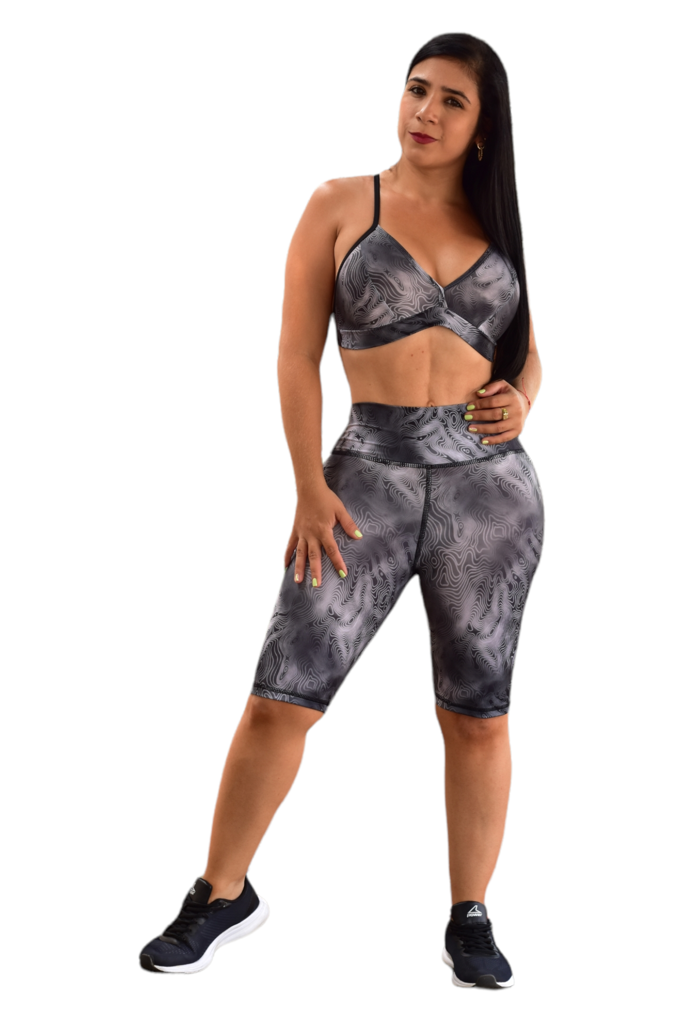 BIKER SET 2 PIEZAS SPORTGYM GRIS ONDAS