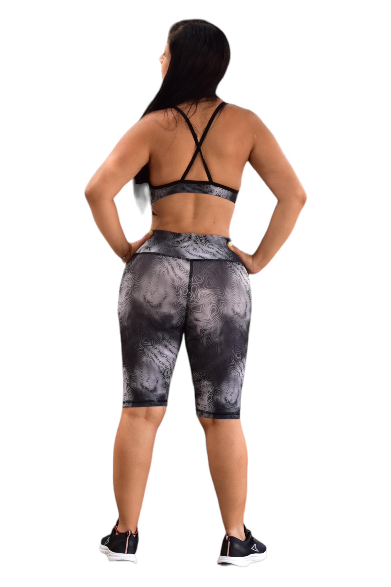 BIKER SET 2 PIEZAS SPORTGYM GRIS ONDAS