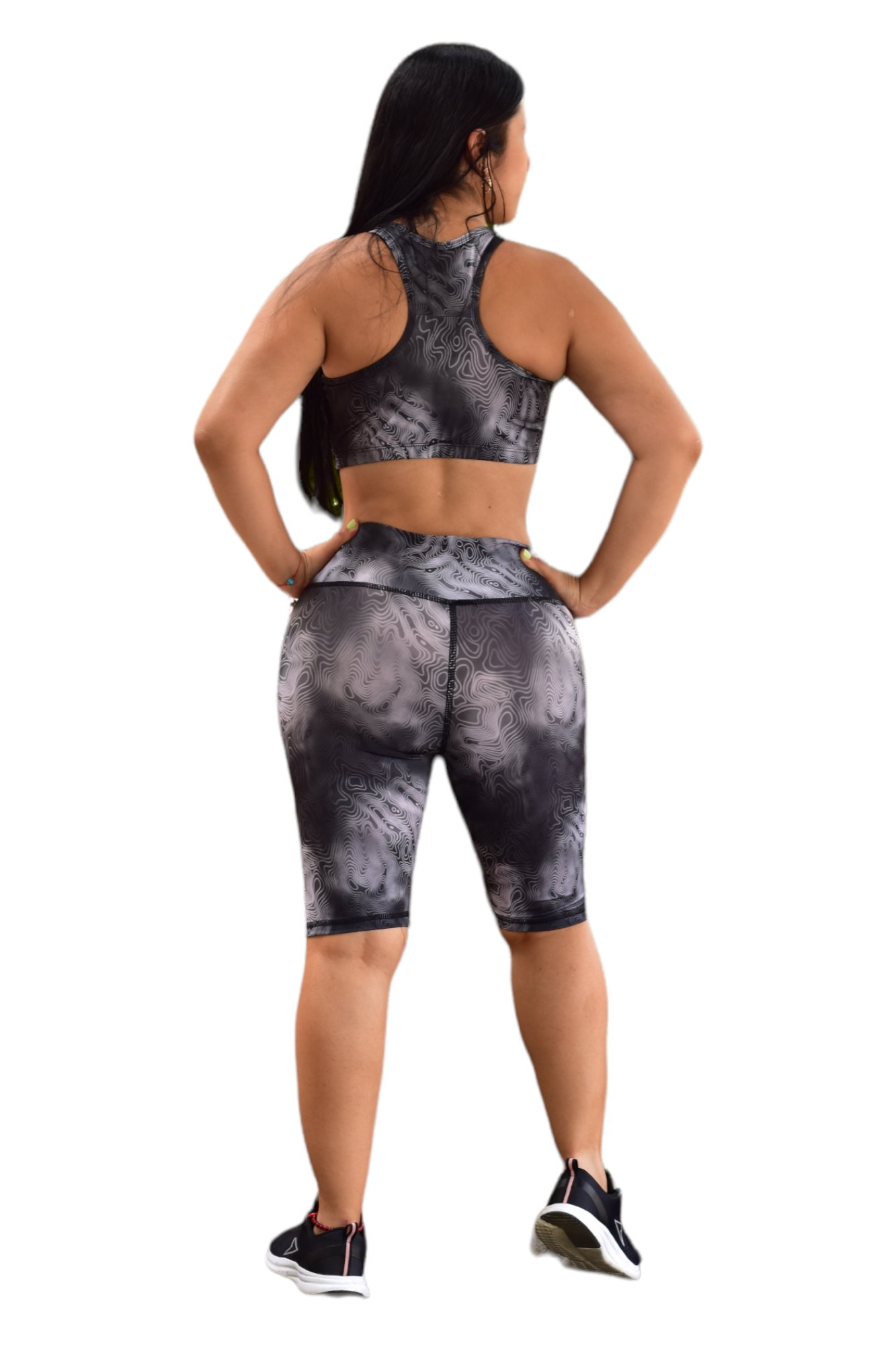 BIKER SET 2 PIEZAS SPORTGYM GRIS ONDAS