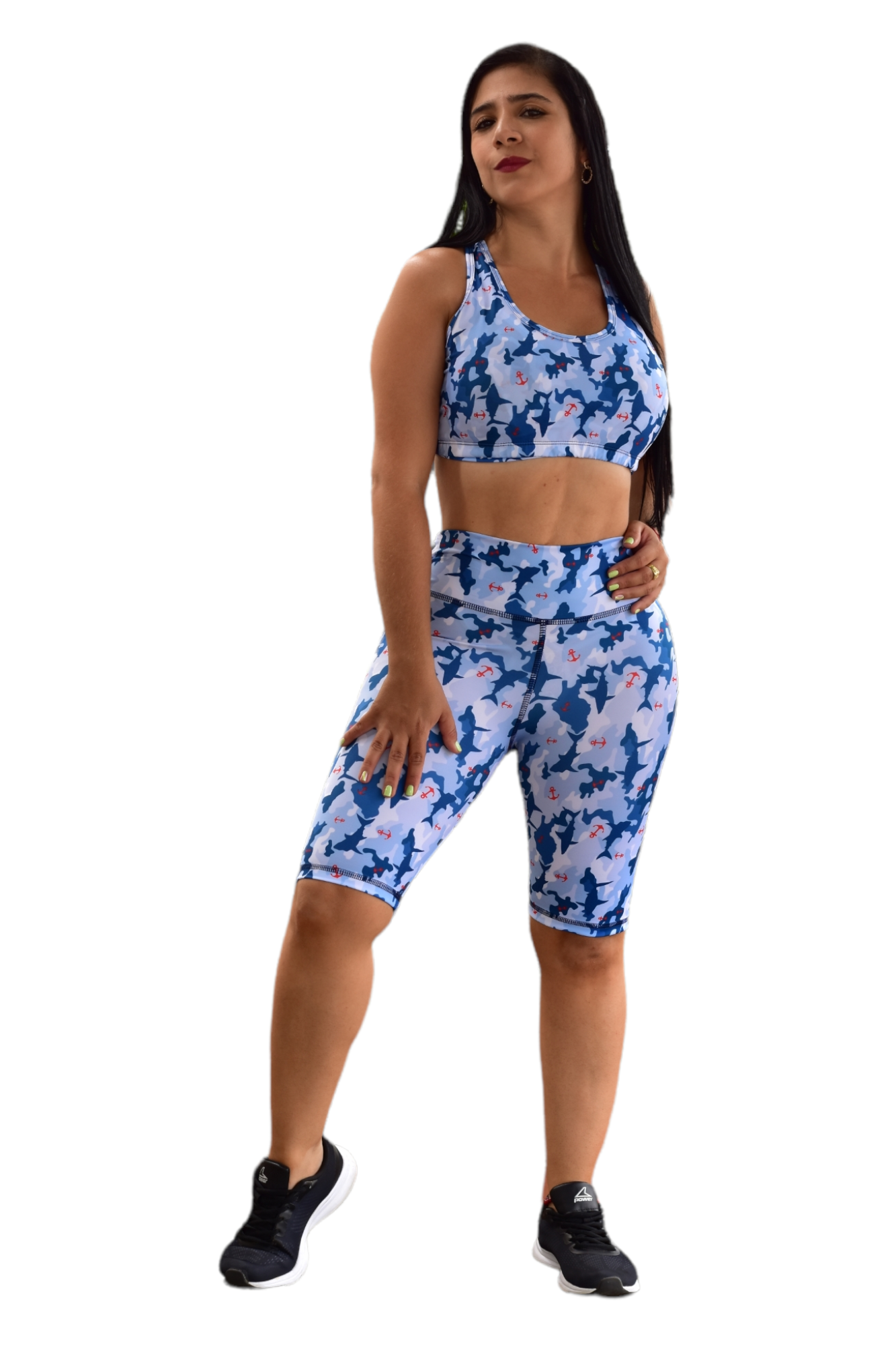 BIKER SET 2 PIEZAS SPORTGYM AZUL TIBURON