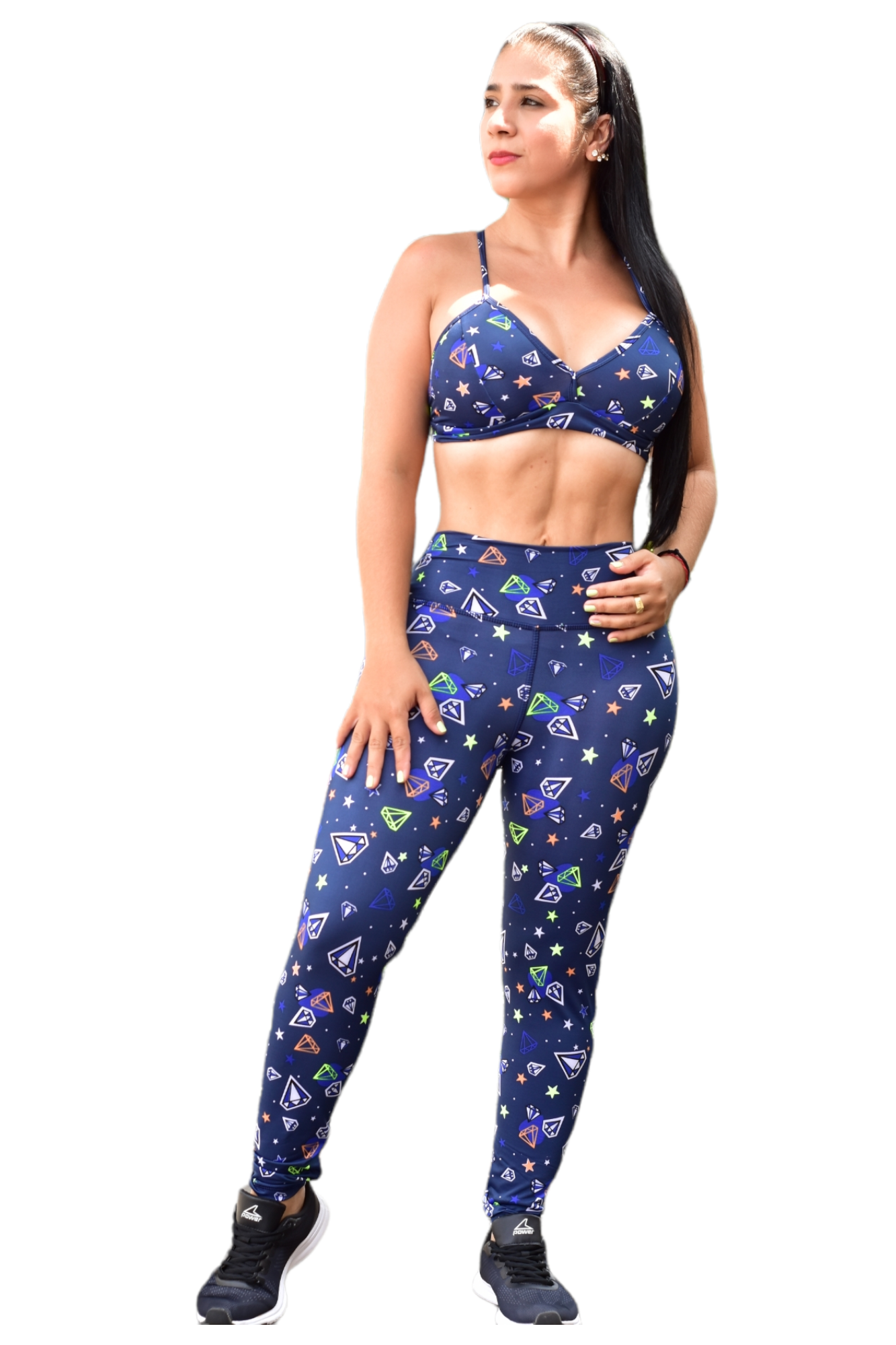 LEGGINS SET 2 PIEZAS SPORTGYM OSCURO DIAMANTE